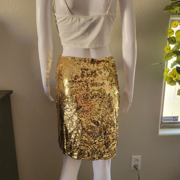 Marc Jacob's Gold Sequin Skirt-NEW YEARS EVE PERFECTION - Picture 5 of 8